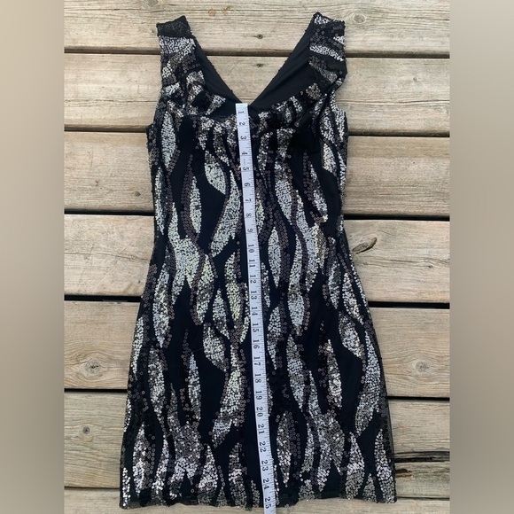 Le Chateau Black Sequin Mini Dress - Size S/P - Picture 4 of 5